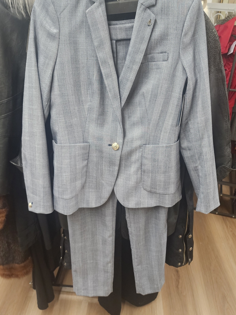 Tommy Hilfiger Light Gray Women's Blazer and Pants Suit